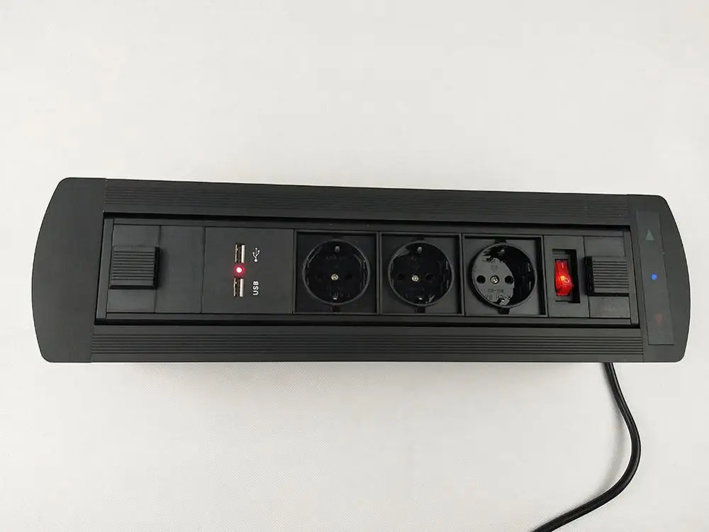 

NEW EU standard power supply /Electric rotation Desktop socket /hidden/ multimedia USB charging socket/ BR/US/AU EU Plug