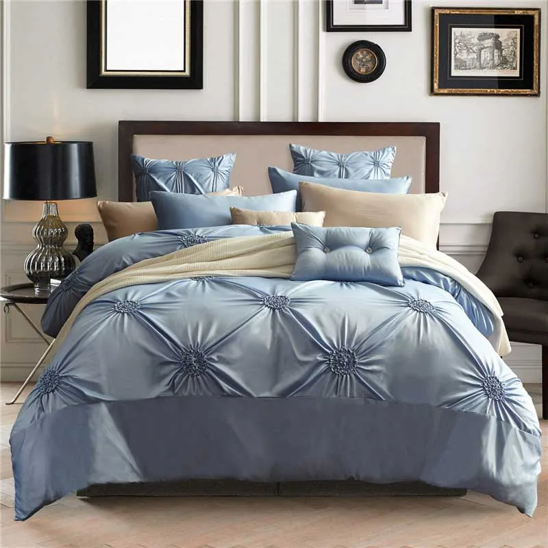 European style Wedding SATIN four piece bedding cotton bedding simple