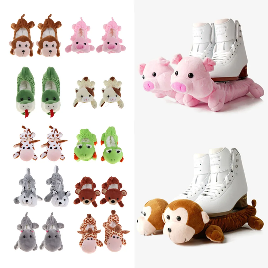 Preise 1 paar Tiere Eis Hockey Figur Skate Klinge Abdeckungen Schuhe Wachen Terry Tuch Schützt Klinge aus Rosten Chipping Zubehör