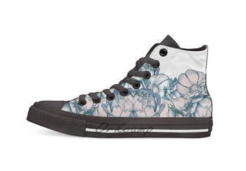 

In my garden of pink and blue Novelty Design Casual Canvas Shoes Custom shoes Drop Shipping