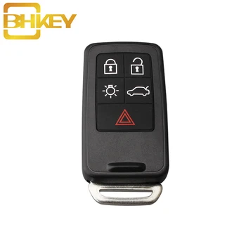 

BHKEY 5Buttons Smart Remote Key Keyless Shell Fob For Volvo S60 V60 S70 V70 XC60 XC70 For Volvo KR55WK49264 Car key shell