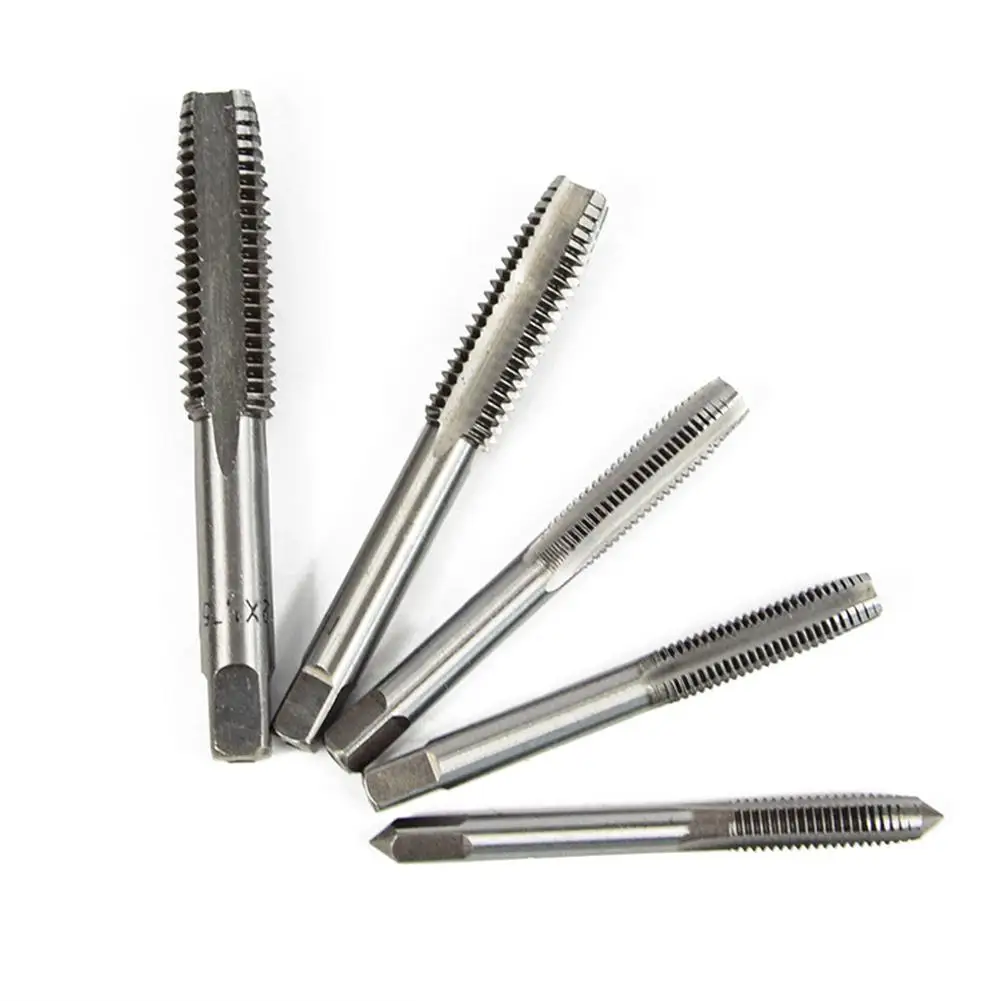 

LanLan 5PCS HSS Metric Plug Hand Tap Drill Set M3 M4 M5 M6 M8 Machine Spiral Point Straight Fluted Screw Thread Hand Tools