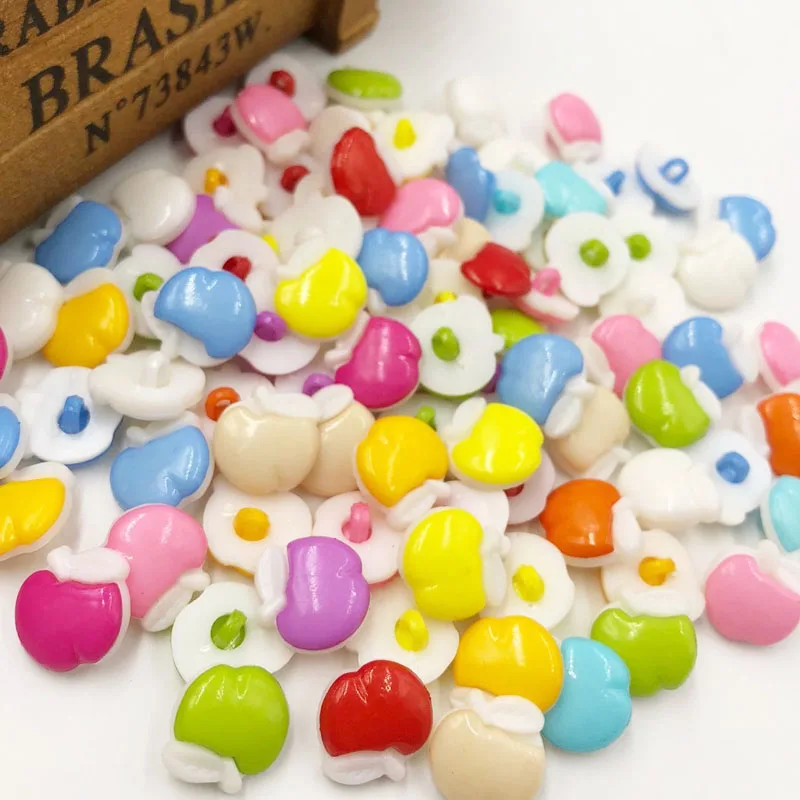 100pcs New Sunflower Plastic Buttons Back hole DIY sewing craft lots Mix F568