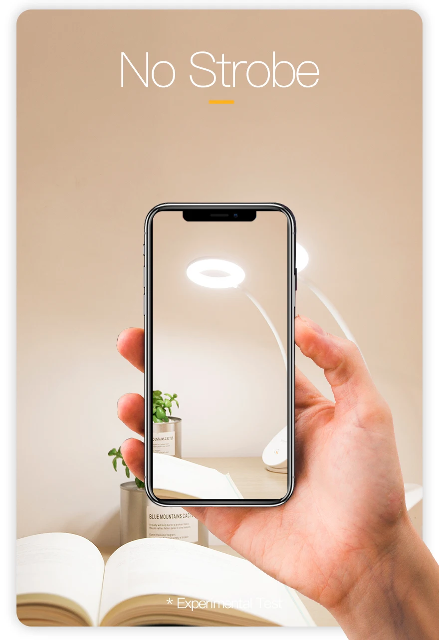 YAGE светодиодный сенсорный переключатель включения/выключения, 3 режима, настольная лампа с зажимом, 4000 K, защита для глаз, диммер для чтения, 18650 Перезаряжаемый USB светодиодный Настольный светильник