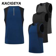 Мужская майка для фитнеса и тренажерного зала с круглым вырезом, быстросохнущая дышащая баскетбольная майка, компрессионная майка без рукавов, облегающая мужская майка