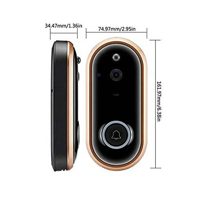 Умный дверной звонок с поддержкой Wi Fi 1080P ИК камерой|Дверной звонок| |