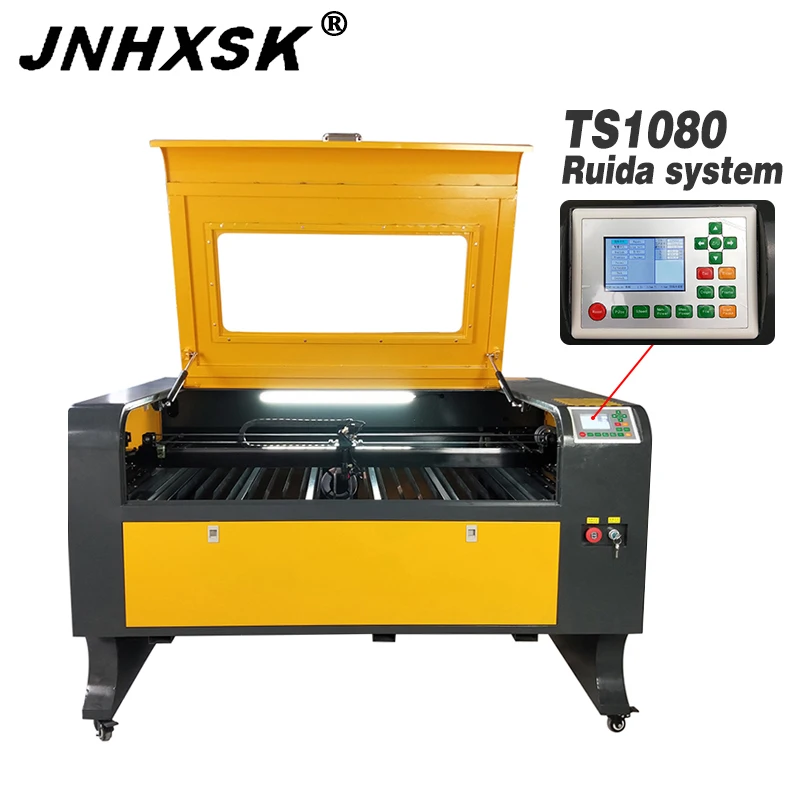  JNHXSK 80W power CNC laser router computer numerical control 1000x800mm fence blade work table new 