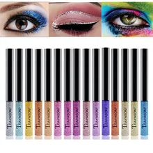 TEAYASON брендовая красочная блестящая жидкая подводка для глаз легко носить водонепроницаемый очаровательный блеск косметическая подводка для глаз для женщин девочек AM043