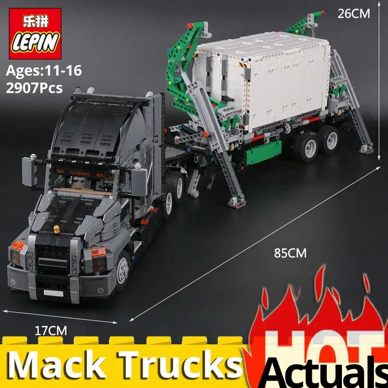 

Lepin Technic Series 20076 The Mack Big Truck Car Model Compatible legoinglys 42078 Building Blocks Bricks Educational Toys Gift