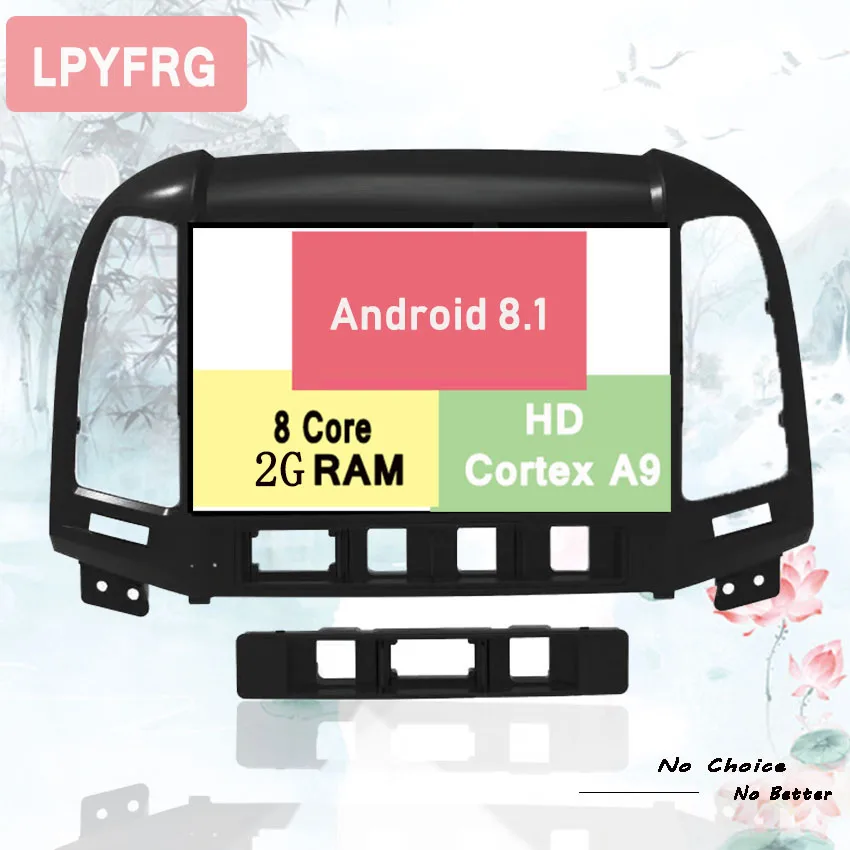 Clearance 2G RAM Android 9.0 car DVD player Bluetooth gps fit for Hyundai SANTA FE 2008-2012 santafe radio Head unit BT navi Tape Recorder 4