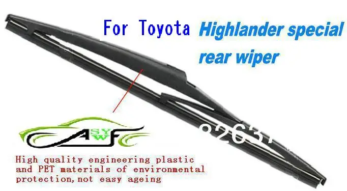 free shipping car rear wiper blades for toyota highlander soft wiper blade size