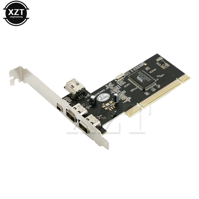 

new 3 Ports Firewire IEEE 4/6 Pin PCI 1394 DV Adapter Controller Video Capture Card for DV DC HDD MP3 PDA high quality with CD