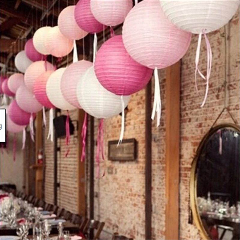 

5pc 8-16" (20,25,30,40)cm Decorative Paper Lampion Ball Festival Supplies Chinese Paper Lantern For Wedding Party Decoration