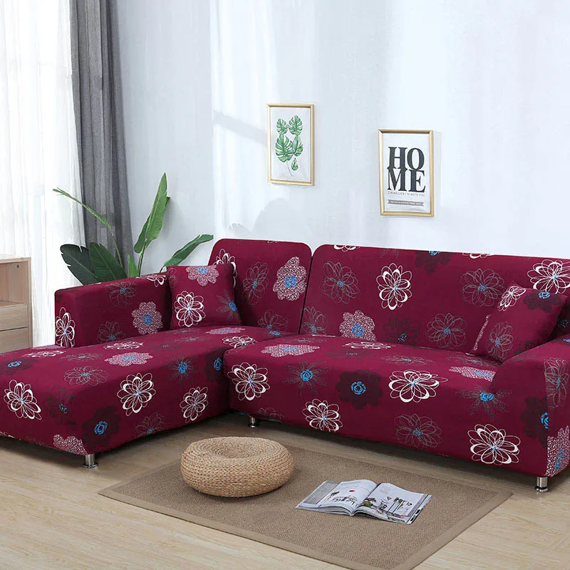 Геометрический узор 1 шт./2 шт. диван-Крышка для l-образного секционного дивана диван-крышка диван-полотенце диван-Чехлы для гостиной - Цвет: Color 2