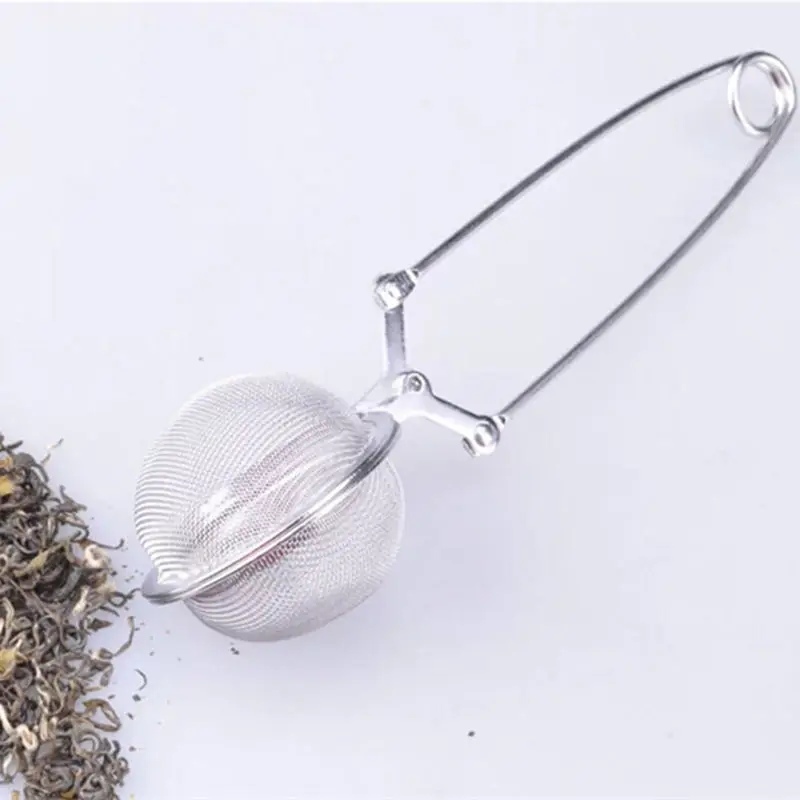 Loose Spring Spoon Tea Mesh Ball Infuser Filter Teaspoon Squeeze