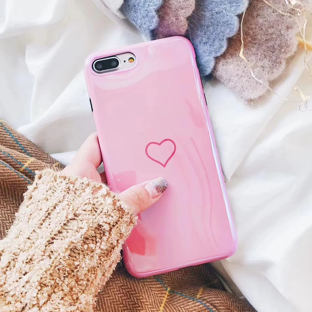 

TPU Silicone Frosted Matte Case for iPhone 6 6S 8 Plus Soft Back Cover for iPhone 7 7Plus Black Pink 70
