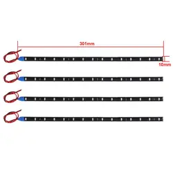 3 шт световая лента для автомобиля 4x15 светодиодный 30 см мотоцикл Гибкий крючок автомобили, грузовики двигателя подсветка для решетки