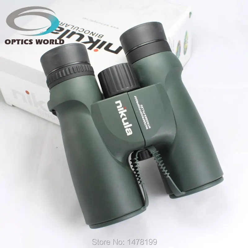 

Binoculars Nikula 10X42 Telescope LLL Night Vision Waterproof Nitrogen Filled Central Zoom Portable Bak4 Green Color Telescopio