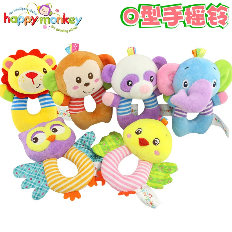 

Baby Rattles infant toddler toys flush animal boys girls toy