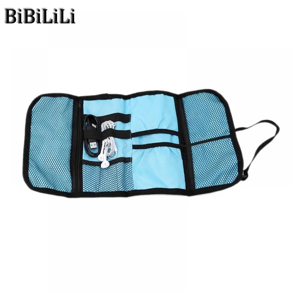 

Storage Organizer Roll Up Earphone Portable travel Electronics Hard Drive Storage Bag Stable Travel Cable ziplock Storage Bag