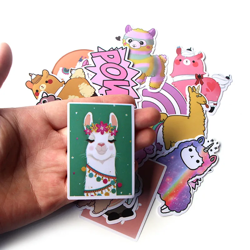 18pcs Alpaca llama cute kids vintage Laptop Decoration Styling Decals DIY scrapbooking album Stickers pasters E0025