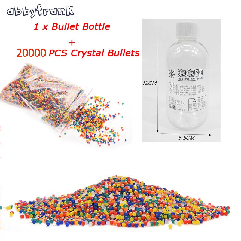 1 Paintball Bottle & 20000 Pieces Crystal Bullets Water Bullets Toy Gun