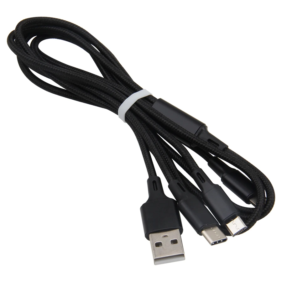 Tideseer 3 в 1 USB кабель для мобильного телефона, кабель для быстрой зарядки для iPhone X Xmax Xr samsung S9 S8 Xiaomi huawei