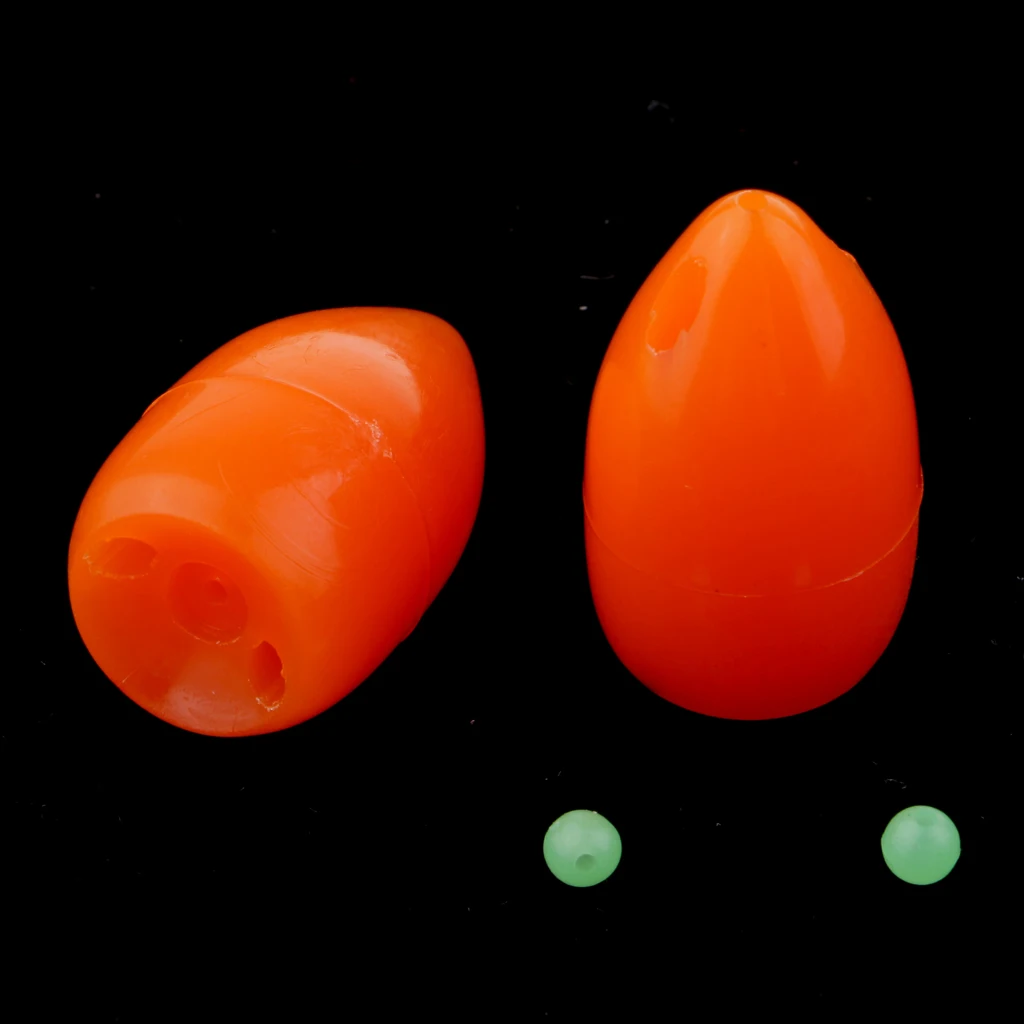 2pcs Plastic Floating Bombarda Floats for Long Distance Casting Lures Flies Fishing Float Fishing Tackle Green /Orange/White 