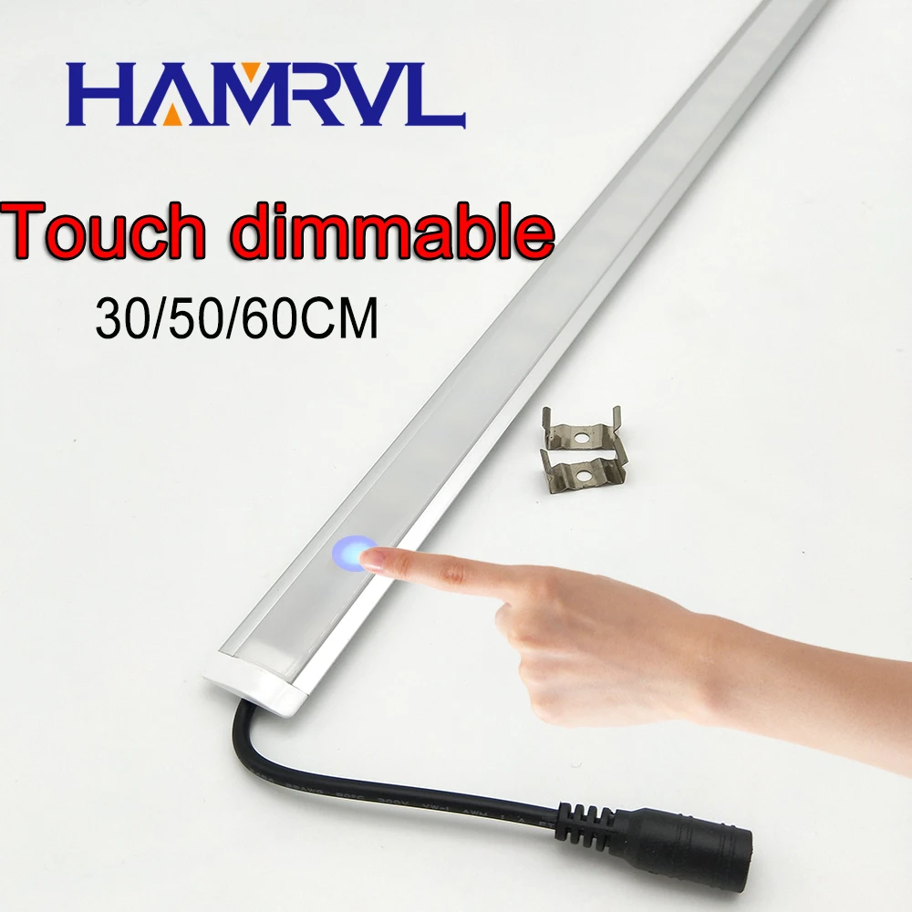 

2pcs 8520 led strip rigid touch switch dimmable Kitchen strip indoor lighting Super Bright DC12V leds white warm holiday