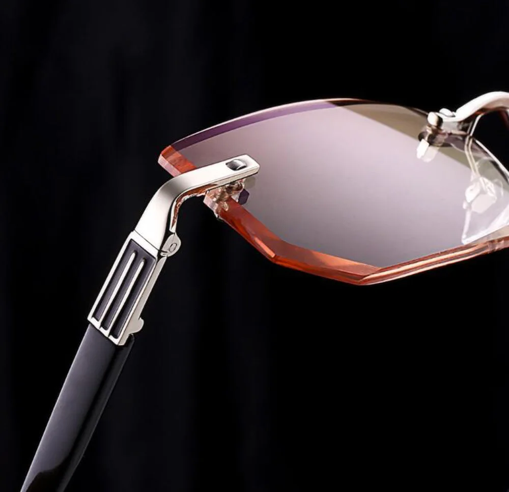 

Glexal Ultralight Rimless Reading Glasses Yellow Lens Anti-Blu-Ray Computer Glasses Presbyopia Glasses+1.0 to +4.0