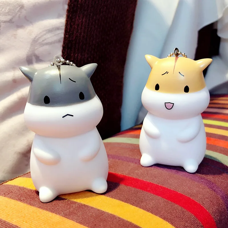 

Cute Hamster Car Keychain Dolls Keyrings For Women Handbag Purse Charms Pendant Car Key Chain Accessories