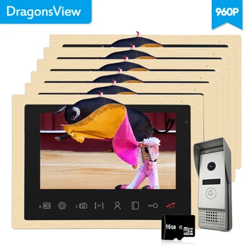 

Dragonsview 10 Inch AHD 960P 1.3MP Visual Intercom Doorbell Video door Phone Intercom System Kit Night Vision Wide View Record