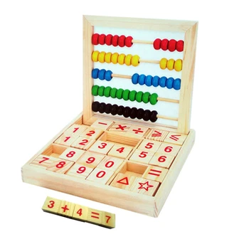 

5-row Classic Bead Wooden Abacus Children Educational Counting Numbers Kid Learning Maths Toy With Color Box