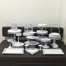 Набор из 7-18 штук золотой торт стенд Свадебная стойка для кексов набор стеклянный купол Серебрянное ожерелье Бар инструменты для украшения торта набор форм для выпечки