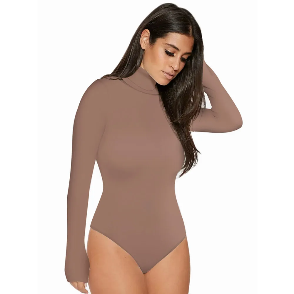 Turtle Neck Bodycon Bodysuit for Women 34 19275