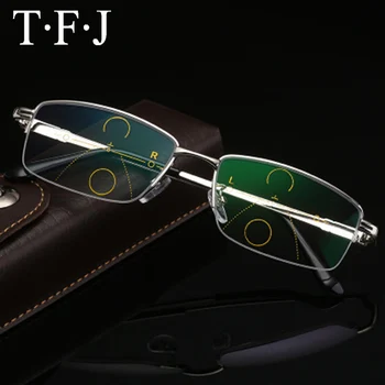 

Intelligent Reading Sunglasses Men Progressive Multifocal Reading Glasses Half- frame Anti-fatigue Ladies Reading Glasses