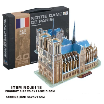 

Small Building 72pcs Architecture Set Notre Dame De Paris Model Building Blocks Compatible Legoings City Bricks Gifts For Kids