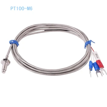 

PT100-M6 Thermocouple Screw Type RTD Resistance Temperature Detector Thermal Sensor 3 Wires Cable 1M/2M/3M/4M/5M HIGH QUALITY