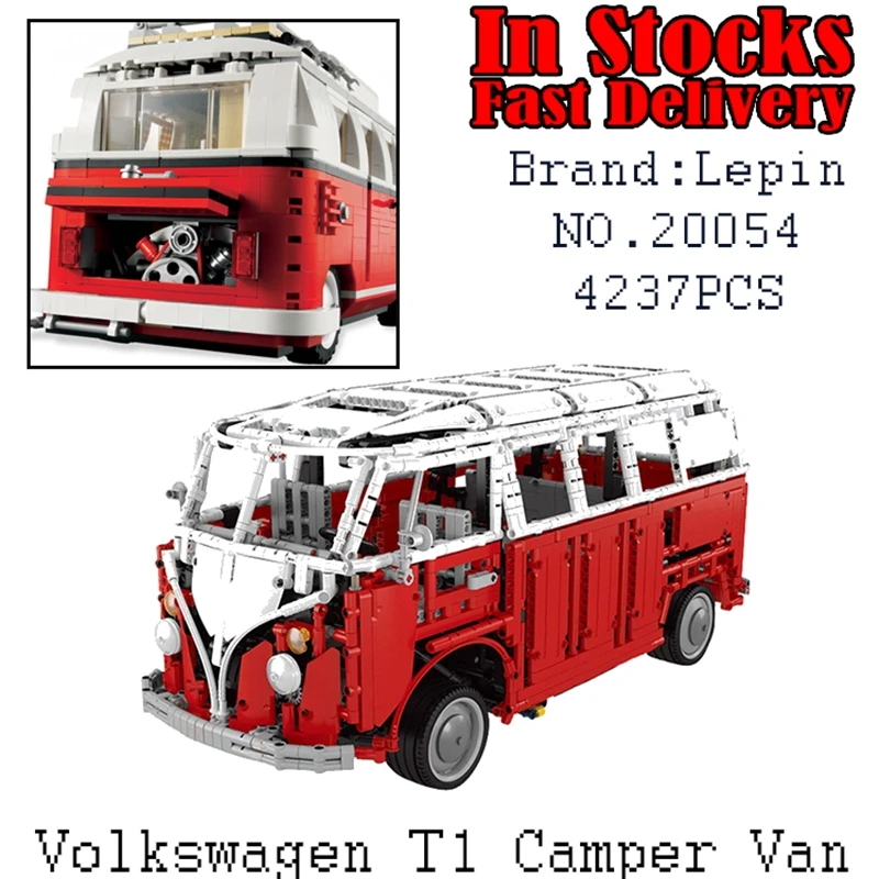 

New LEPIN 20054 4237Pcs Technic Creator Camper Van car-styling Model Building Blocks Bricks Toys for children Gifts brinquedos