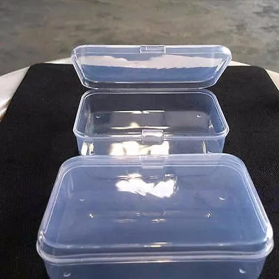 2 шт прозрачный пластиковый прозрачный с коробка для хранения с крышкой коллекция Контейнер Чехол