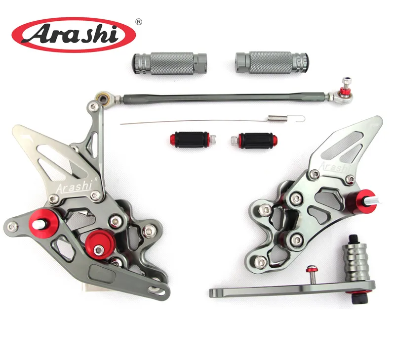 Араши для SUZUKI GSXR600 GSXR750 2011- ЧПУ Rider Rearset Регулируемые подножки GSXR 600, 11, 12, 13, 14, 15, 16, 17, 1 комплект - Цвет: Gray