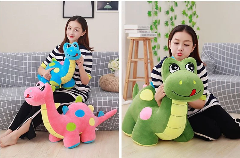 Dorimytrader 2018 lovely soft cartoon dinosaur plush toy stuffed anime dinosaurs doll amimals sofa pillow baby gift DY61923 (14)