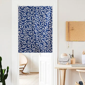 

Japanese style cloth blue door curtain cotton linen izakaya porch kitchen home children living room decoration cooking shop