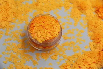 

TCF504 Solvent resistant - Neon Orange Color Mickey Mouse shape Confetti Spangles for Nail Polish and DIY decoration 1Pack =50g