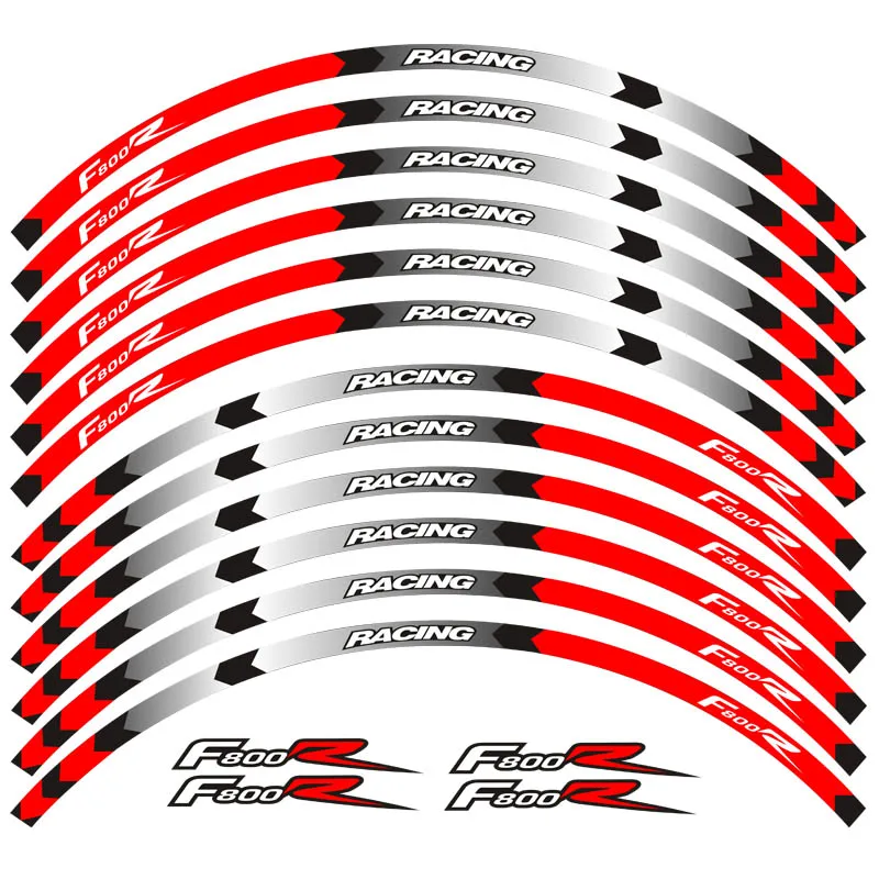Высокое качество мотоцикл наклейка для колес 7 Стильная обувь шин наклейки на обод колеса светоотражающий водонепроницаемый Стикеры для BMW F800R