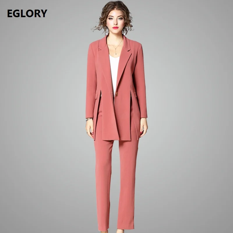 2017 Autumn Clothing Set Business Suits Women Split Blazer
