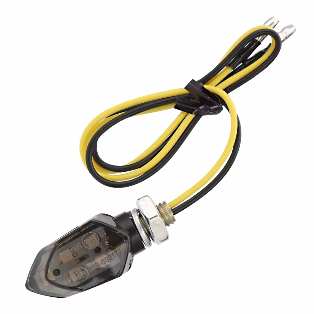 2 sztuk/partia uniwersalny wskaźnik kierunkowskazu motocykla żarówka Amber dla Honda Kawasaki Suzuki Yamaha lampa Flasher -