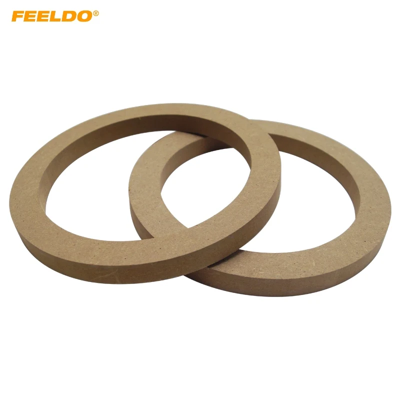 

FEELDO 2PCS 6.5" Universal Car Stereo Speaker Spacer Wooden Rings Bracket Holder Adapter for Car Bus Truck#5606