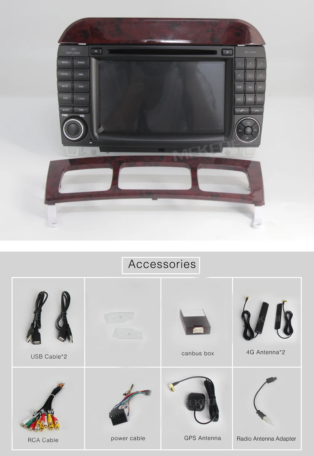 Clearance Android 7.1   Car DVD Player For Mercedes/Benz/S320/S350/S400/S500/W220/W215/C Class S Class 2G RAM 4G WIFI Radio GPS+8g map 6