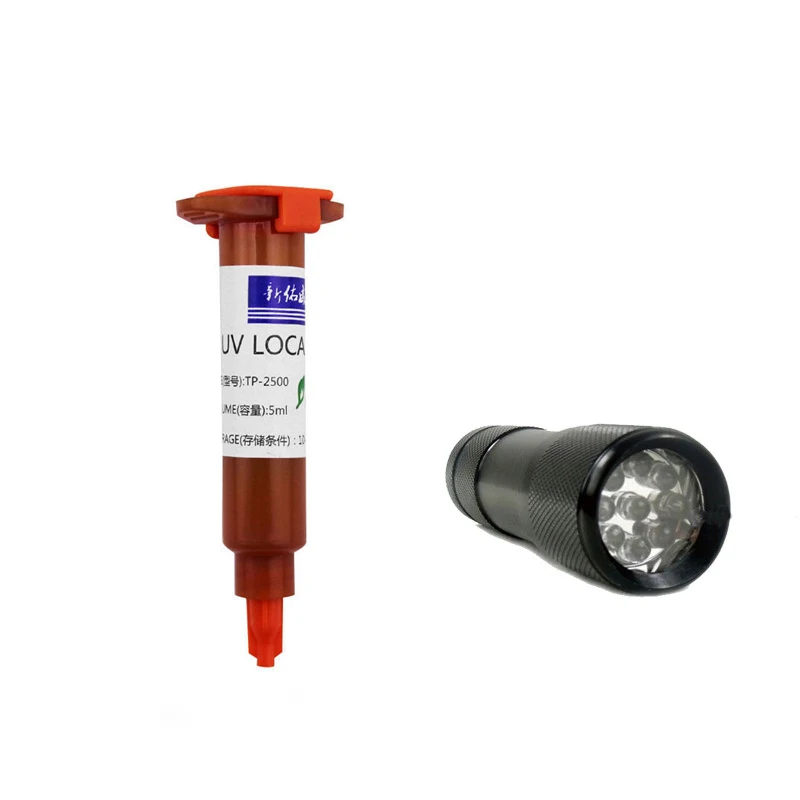 

Ekvinor TP-2500 LOCA UV liquid optical clear adhesive +12LED UV Flashlight for touch screen for Mobile Phone Touch Screen Repair